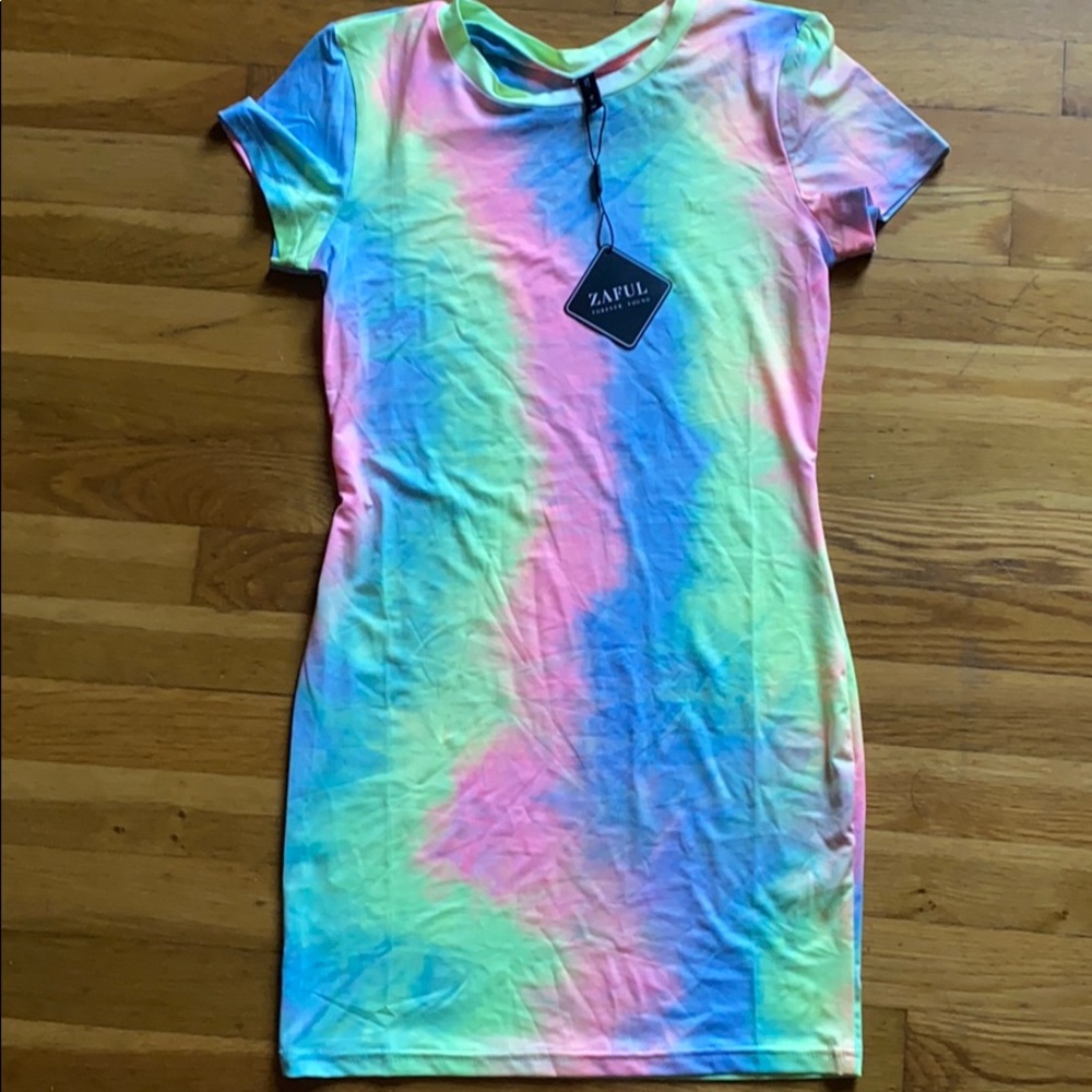 Tie die bodycon dress